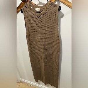 Open Edit - Tan Knit Swim Coverup